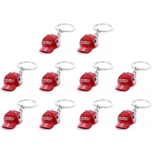 Red MAGA Hat Keychain