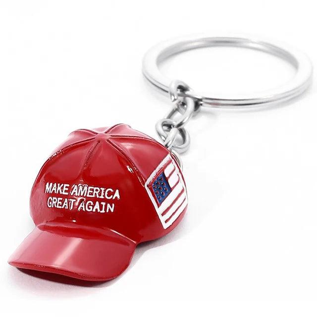 Red MAGA Hat Keychain