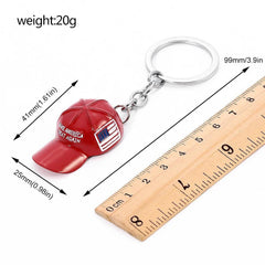 Red MAGA Hat Keychain