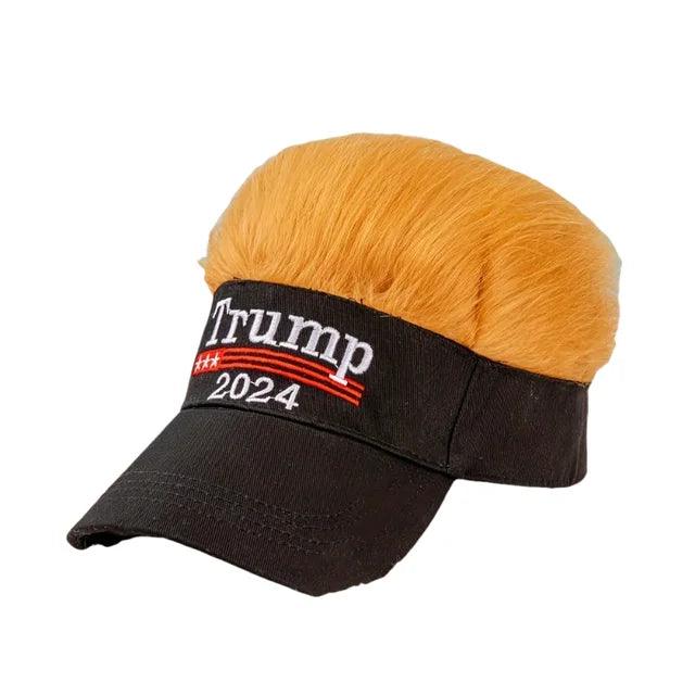 Donald Trump Baseball Hat with Hair