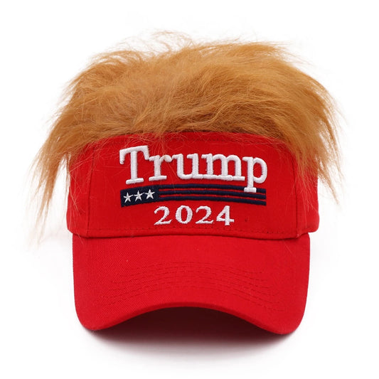 Trump supporter Cap with Hair - The Trump Collection Store